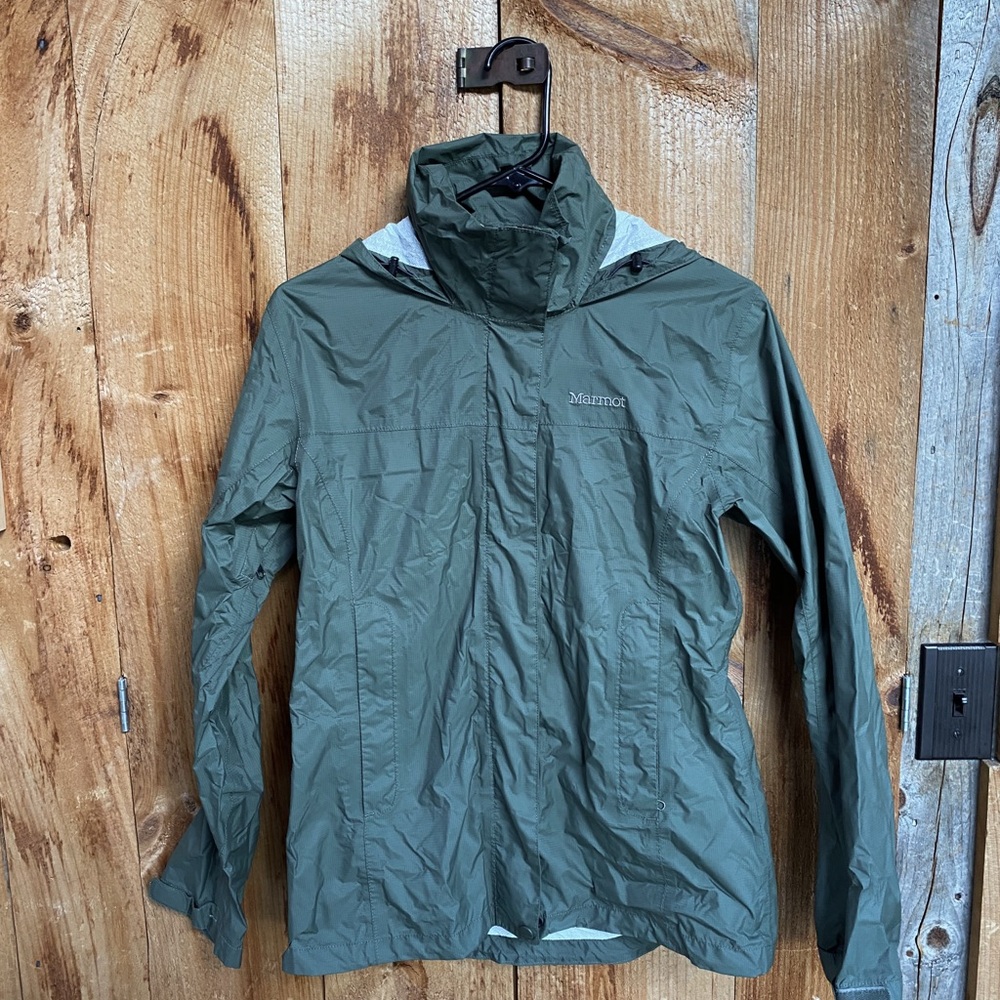 Marmot Olive Green Rain Jacket
